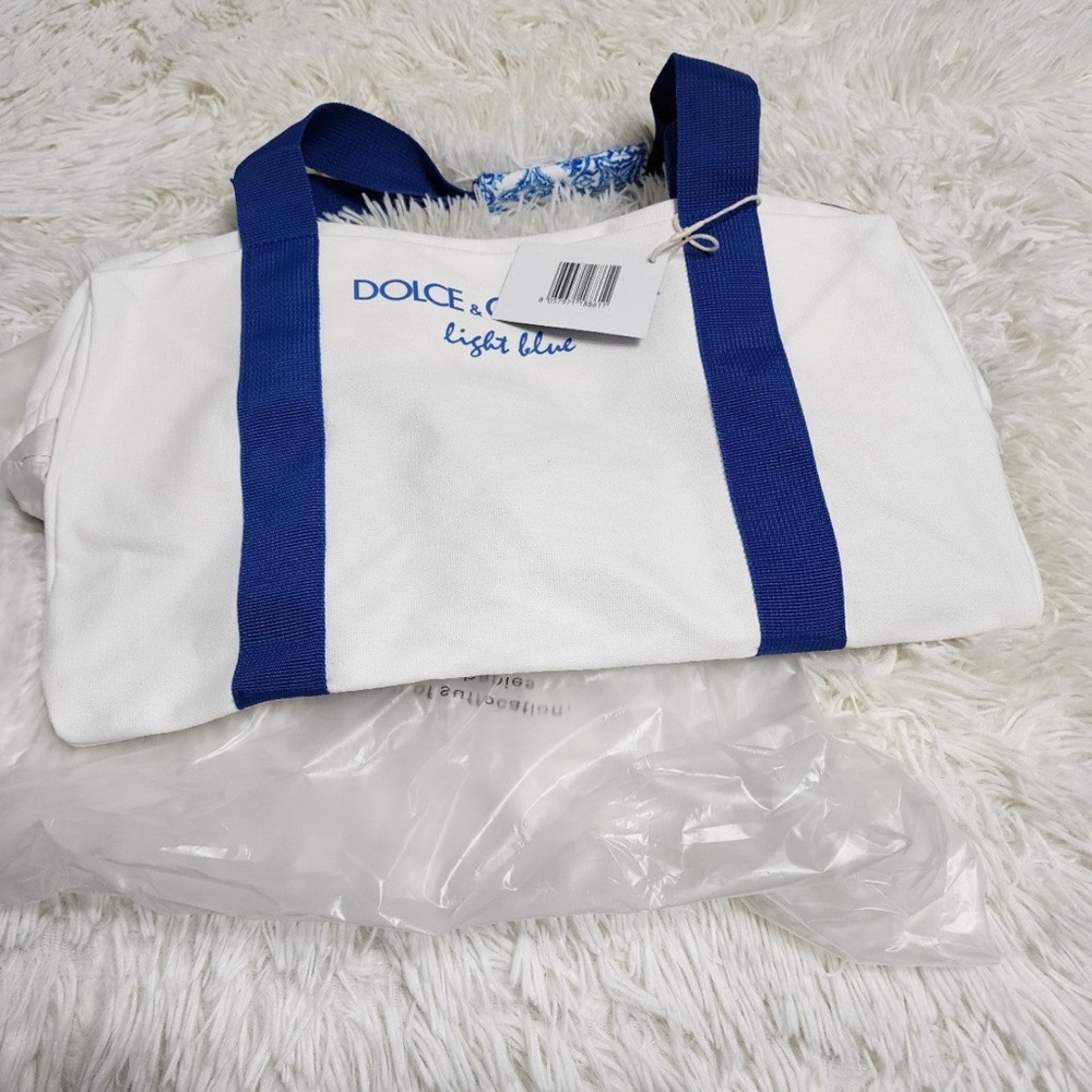 Dolce&Gabbana Blue and White Duffle Bag - Picture 3 of 6